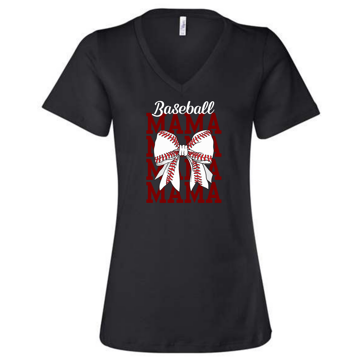 Baseball MAMA Bella+Canvas V-neck Shirt