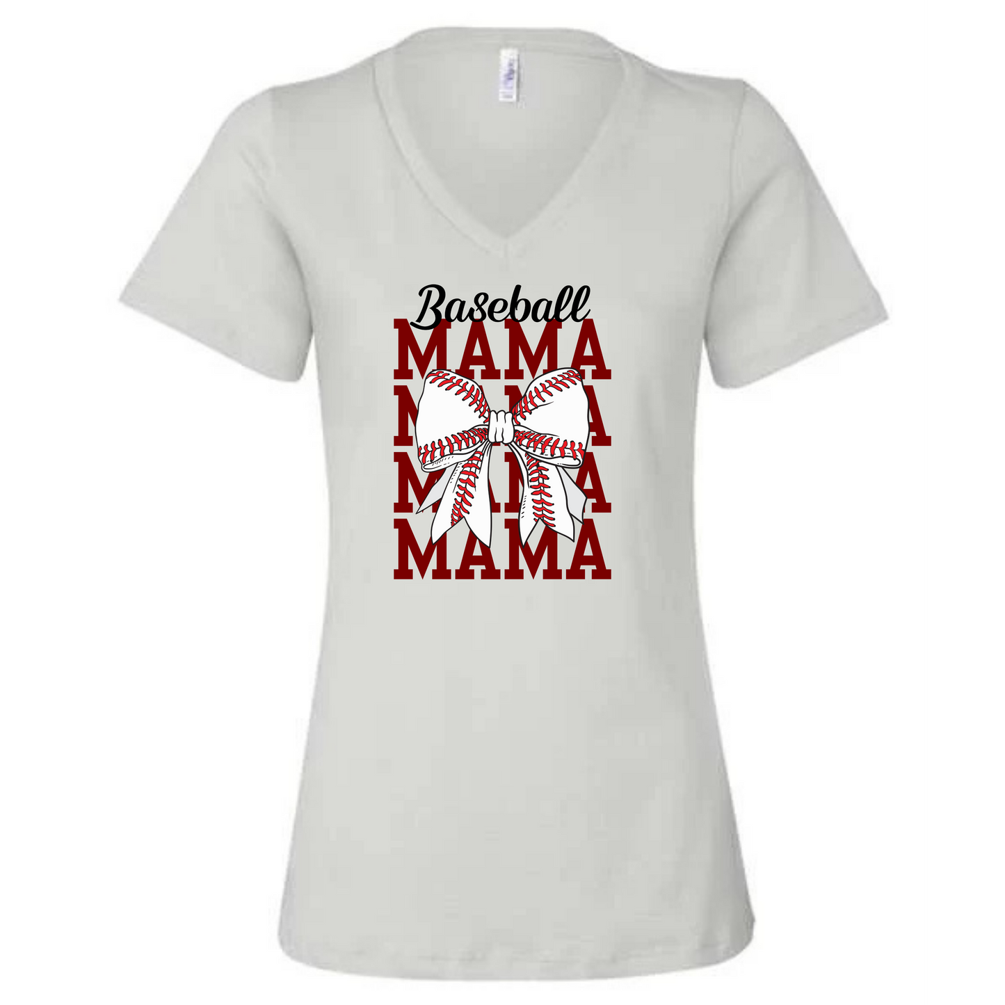 Baseball MAMA Bella+Canvas V-neck Shirt